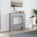 VidaXL Cadre de cheminée sonoma gris 81x18x82 cm bois d'ingénierie