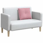 vidaXL Coussin de Dos Rose 60 x 50 cm Tissu en velours côtelé