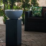 Heissner cuboïde de fontaine de terrasse 39x39x68 cm noir