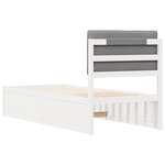 vidaXL Cadre de lit avec tête de lit rembourrée Gris clair 80 x 200 cm