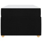 vidaXL Cadre de lit avec matelas Noir 90 x 190 cm tissu