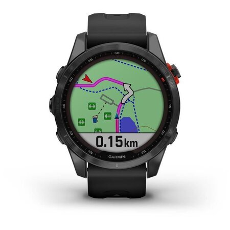 Montre GPS connectée - GARMIN - Fēnix 7S Solar - Gris avec bracelet noir -  Cdiscount Téléphonie