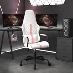 vidaXL Chaise de jeu de massage rose et blanc similicuir