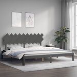 vidaXL Cadre de lit sans matelas gris 200x200 cm bois massif de pin