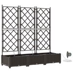 vidaXL Cache-pot de jardin 3 Pièces Marron Acier