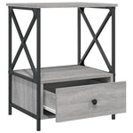 vidaXL Table de chevet sonoma gris 50x41x65 cm bois d'ingénierie
