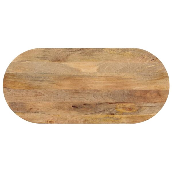 vidaXL Dessus de table 110x50x2 5 cm ovale bois massif de manguier