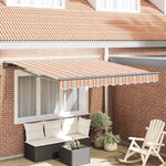 vidaXL Auvent Rétractable Rayure Multicolore 350x250 cm tissu