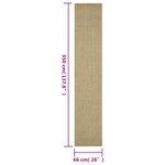 vidaXL Tapis Sisal naturel 66x350 cm Vert