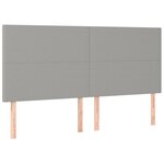vidaXL Sommier à lattes de lit avec matelas Gris clair 200x200cm Tissu