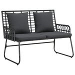 vidaXL Ensemble de salle à manger pour jardin 3 Pièces Noir  Anthracite