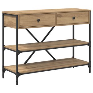 vidaXL Table console en chêne artisan 100x34.5x75 cm en bois d'ingénierie