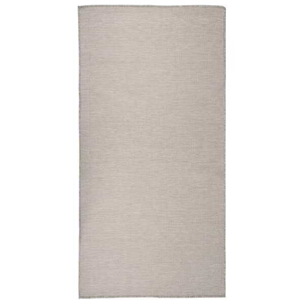 vidaXL Tapis à tissage plat d'extérieur 100x200 cm gris clair