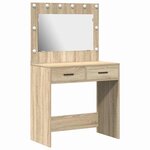 vidaXL Table de Toilette avec tiroir Chêne Sonoma 78 5 x 41 x 135 cm