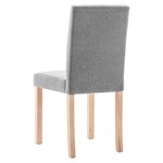 Vidaxl chaises de salle à manger 2 pièces gris clair tissu