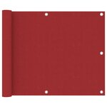 vidaXL Écran de balcon Rouge 75x500 cm Tissu Oxford