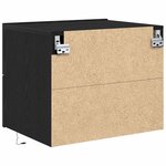 vidaXL Cabinet de chevet mural avec tiroir Chêne noir 50 x 39 x 41 cm