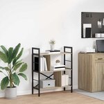 vidaXL Étagère Chêne Sonoma 75 x 30 x 91 cm Bois d'ingénierie