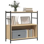 vidaXL Bibliothèque chêne sonoma 80x30x78 5cm bois d'ingénierie et fer