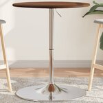vidaXL Table de bar marron foncé Ø60x89 5 cm bois massif de chêne
