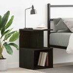vidaXL Cabinet de chevet Chêne noir 35 x 35 x 55 cm Bois d'ingénierie