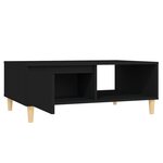vidaXL Table basse noir 90x60x35 cm bois d'ingénierie