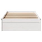 vidaXL Cadre de lit sans matelas blanc 75x190 cm bois de pin massif