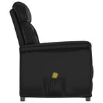 vidaXL Fauteuil de massage Noir Similicuir