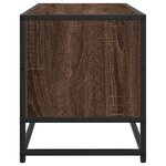 vidaXL Meuble TV chêne marron 80x34 5x40 cm bois d'ingénierie et métal