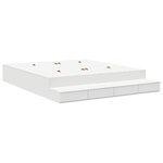 vidaXL Cadre de lit avec rangement Blanc 200 cm Bois d'ingénierie