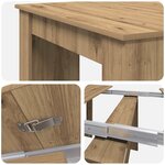 vidaXL Table à dîner 180 x 85 x 75 cm Bois d'ingénierie