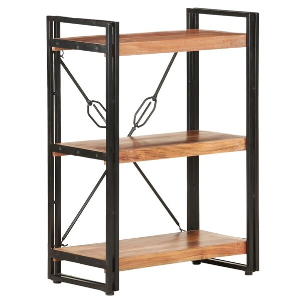 vidaXL Bibliothèque à 3 niveaux 60x30x80 cm Bois d'acacia massif
