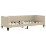 vidaXL Lit de jour avec lit gigogne crème 80x200 cm tissu