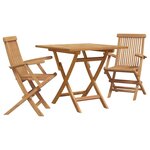 vidaXL Ensemble de salle à manger pour jardin 2 Pièces Marron