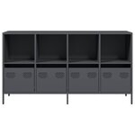 vidaXL Buffet anthracite 135x39x73 5 cm acier laminé à froid