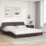 vidaXL Cadre de lit Dover marron 180x200 cm similicuir