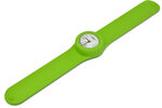 Montre classic bracelet vert et cadran blanc