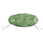 vidaXL Coussin rond à motif de feuilles Ø 60 x11 cm tissu oxford