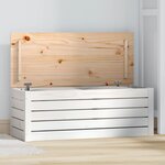 vidaXL Boîte de rangement Blanc 89x36 5x33 cm Bois massif de pin