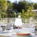 Lampe de table sans fil Standy mini Olive 25 cm pied vert olive - LED blanc chaud et blanc