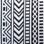 vidaXL Tapis d'extérieur Géométrique ARAKIL Noir et Blanc 400 × 300 cm