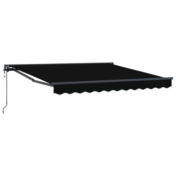 vidaXL Cadre d'auvent Noir 350 x 250 cm Polyester avec revêtement PU