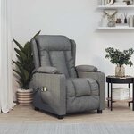 vidaXL Fauteuil électrique de massage Gris foncé Tissu