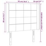 vidaXL Tête de lit avec oreilles Rose 93x16x118/128 cm Velours