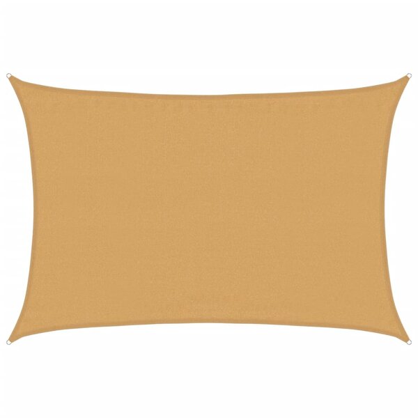vidaXL Voile d'ombrage 160 g/m² rectangulaire sable 3 5x5 m PEHD