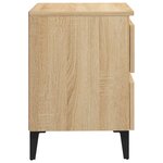 vidaXL Tables de chevet 2 Pièces chêne sonoma 40x35x50 cm bois ingénierie