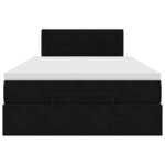 vidaXL Lit ottoman avec matelas et LED noir 120x190 cm velours