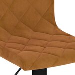 vidaXL Tabourets de bar lot de 2 marron velours