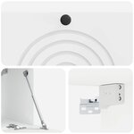vidaXL Meuble TV mural Montage mural Blanc brillant 78 5 x 31 x 30 cm