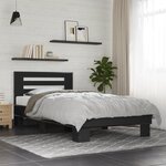 vidaXL Cadre de lit sans matelas noir 90x190 cm
